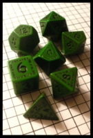 Dice : Dice - Dice Sets - Q Workshop Runic Green and Black - Ebay Aug 2010